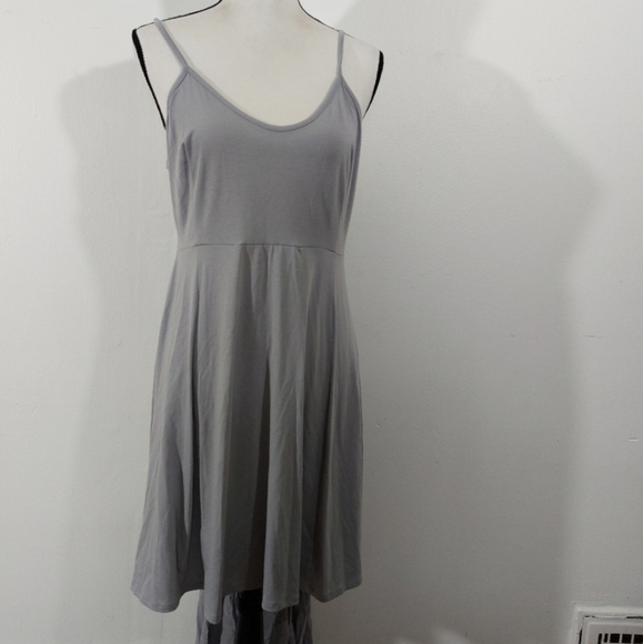 Torrid Light Gray Boho Prairie Crinkle Mini Dress 2 Piece Plus Size 0 - Picture 11 of 15